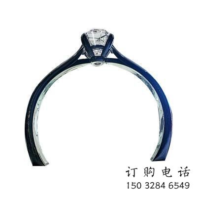 钻戒拱门雕塑，美陈景观小品，不锈钢钻戒大门雕塑