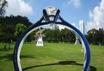 戒指大门雕塑，现代景观小品，不锈钢戒指拱门雕塑