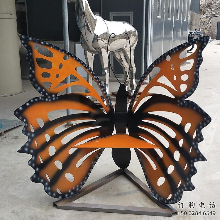 蝴蝶坐凳雕塑生产,公园不锈钢景观雕塑 蝴蝶坐凳雕塑生产,公园不锈钢景观雕塑