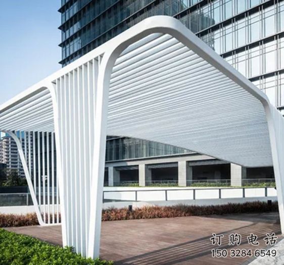 标志型景观不锈钢廊架雕塑 标志型景观不锈钢廊架雕塑