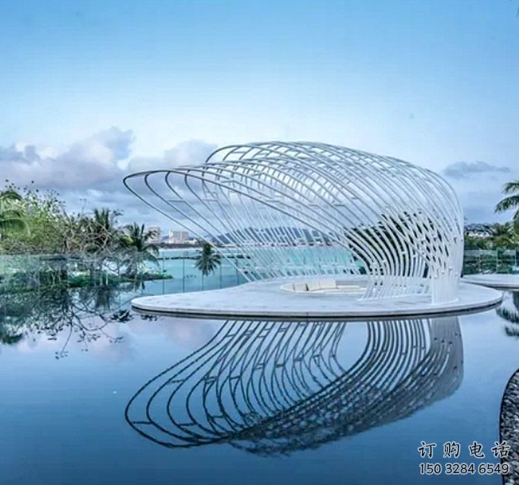 不锈钢隧道艺术构件廊架雕塑 不锈钢隧道艺术构件廊架雕塑