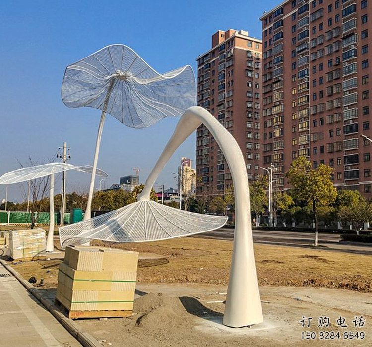 花伞廊架雕塑,不锈钢廊架花雕塑 花伞廊架雕塑,不锈钢廊架花雕塑