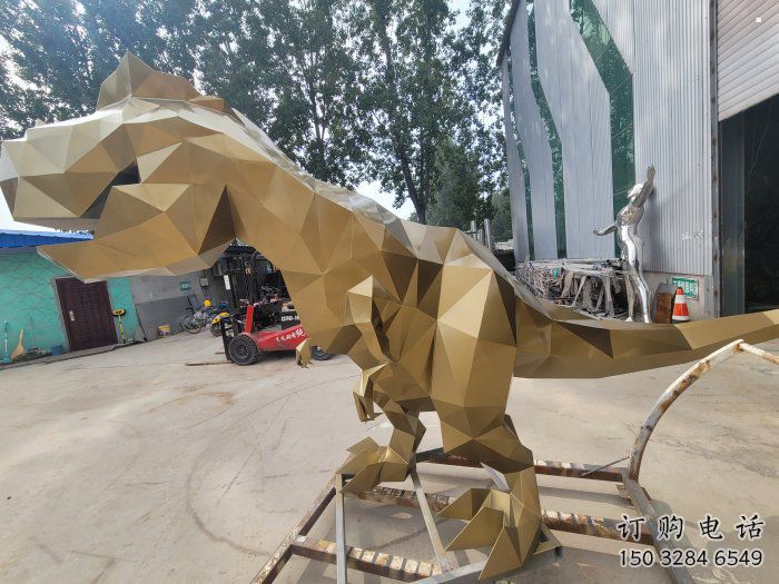 景观恐龙雕塑供应,公园雕塑,金属几何恐龙雕塑制作 景观恐龙雕塑供应,公园雕塑,金属几何恐龙雕塑制作