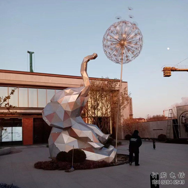 大象雕塑制造商，城市雕塑，公园烤漆大象雕塑观赏型