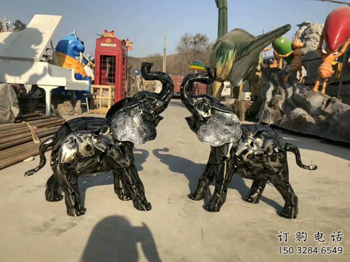 房地产大象雕塑精品，标识雕塑，铁艺大象雕塑供给