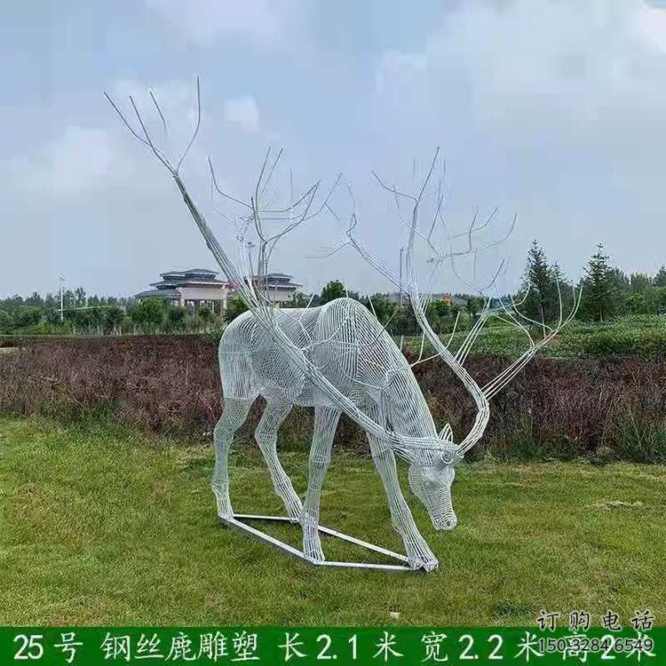梅花鹿雕塑指用，景观雕塑，园林灯光梅花鹿雕塑点击