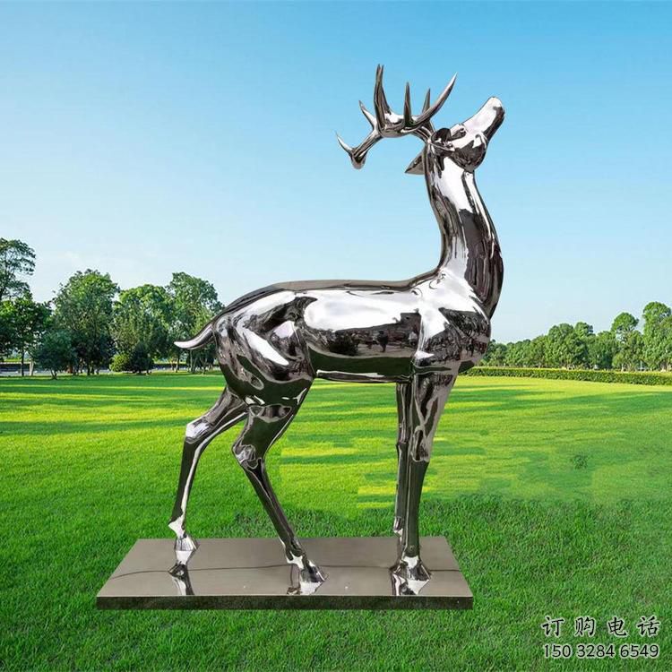 景观小鹿雕塑供需,白钢制作,大型镜面小鹿雕塑公司 景观小鹿雕塑供需,白钢制作,大型镜面小鹿雕塑公司