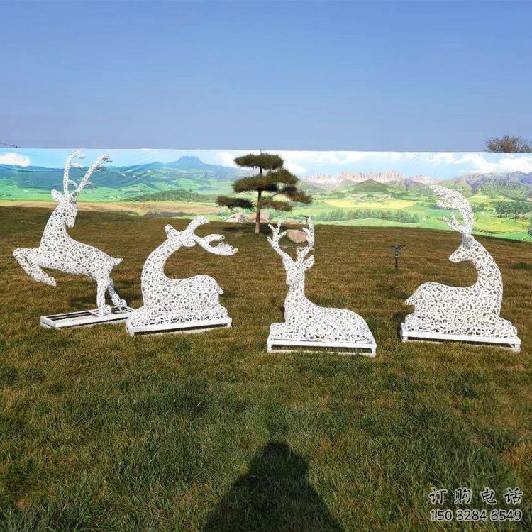 大型小鹿雕塑常用,户外摆放,镂空小鹿雕塑展示专供 大型小鹿雕塑常用,户外摆放,镂空小鹿雕塑展示专供