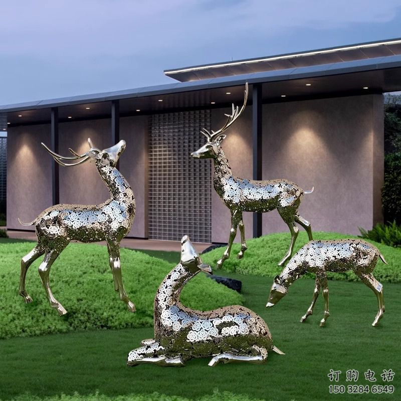 花片小鹿雕塑制造商,城市雕塑,公园镂空小鹿雕塑观赏型 花片小鹿雕塑制造商,城市雕塑,公园镂空小鹿雕塑观赏型
