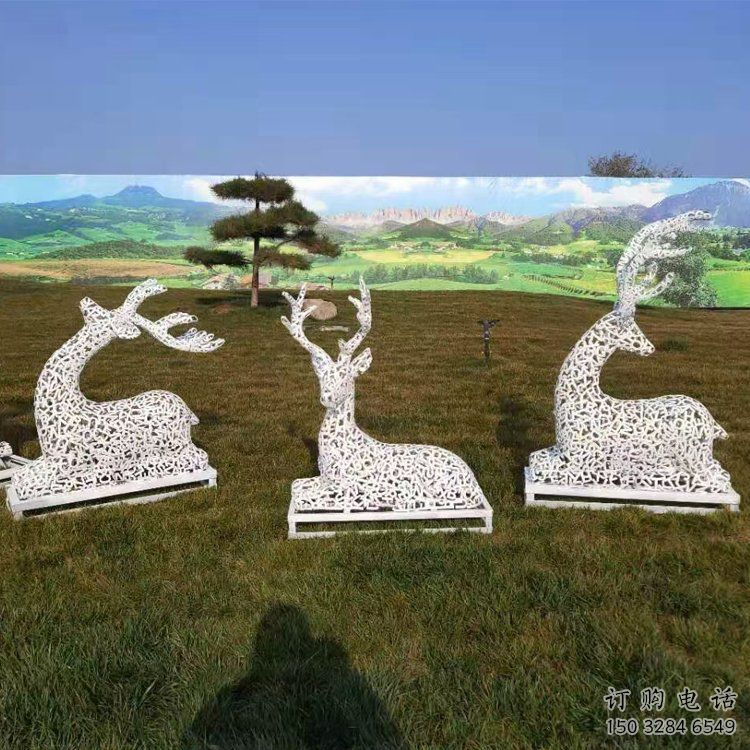 小鹿雕塑工厂选用,街道标识,园林镂空小鹿雕塑批发 小鹿雕塑工厂选用,街道标识,园林镂空小鹿雕塑批发