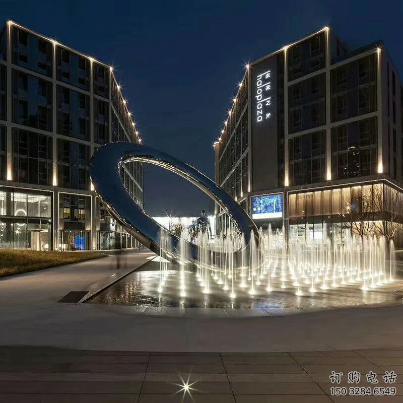喷水圆环雕塑,水景文化雕塑,旱地喷泉小品 喷水圆环雕塑,水景文化雕塑,旱地喷泉小品