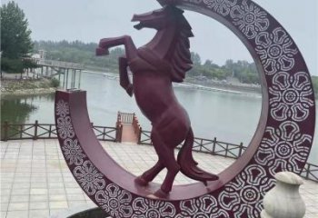 宣传主题雕塑厂家，艺术形象标识，地标美陈雕塑
