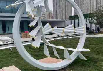 宣传主题雕塑厂家制作，艺术形象标识，地标美陈雕塑
