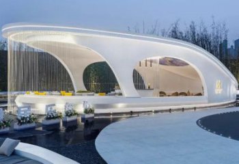 现代艺术原理廊架，不锈钢材质廊架雕塑制作