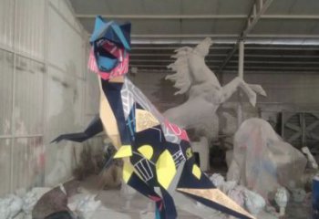 不锈钢恐龙雕塑定价，街头雕塑，烤漆恐龙雕塑厂家