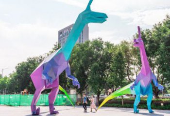 现代恐龙雕塑定制，中式工艺，景观烤漆恐龙雕塑造型