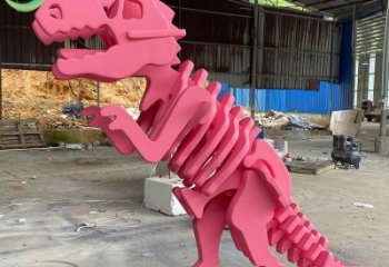 抽象恐龙雕塑提供，多彩艺术，中式恐龙骨架雕塑通用