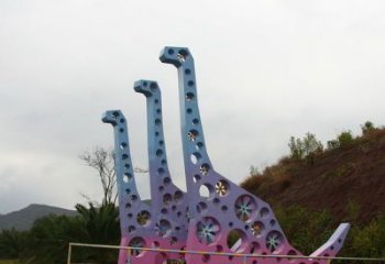 恐龙雕塑展品，景观概念，镂空恐龙骨架雕塑优选