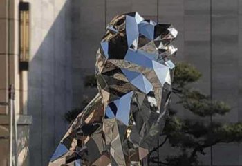 景观狮子雕塑精选，陆地摆件，公园不锈钢狮子雕塑精品