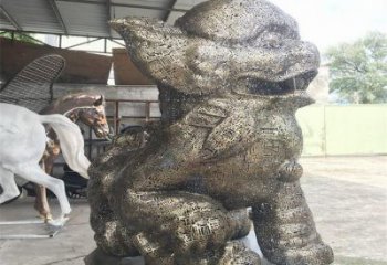 广场狮子雕塑订做，镂空雕塑，不锈钢透雕狮子雕塑