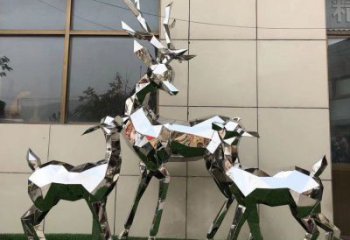 小鹿雕塑制作，城市雕塑，景观切面小鹿雕塑专供