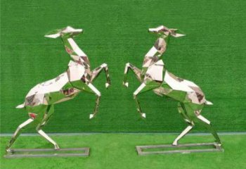 园林小鹿雕塑观赏型，标识雕塑，切面小鹿雕塑展品