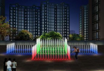 叠泉涌动电影喷泉雕塑