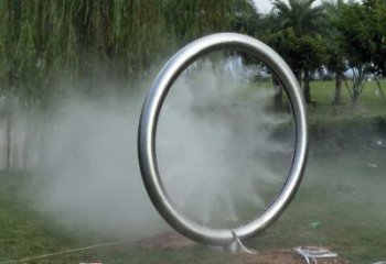 冷雾喷泉水帘雕塑系统