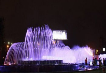 程控体系喷泉雕塑，变频设计元素