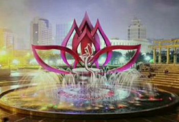 莲花喷泉雕塑，水秀喷泉雕塑，循环喷水莲花雕塑制作