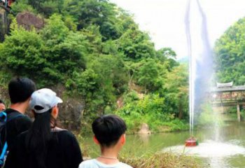 喊泉水景雕塑，声控呐喊喷泉雕塑制作