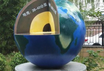 地球雕塑标准，圆雕系列，景观不锈钢地球雕塑精选