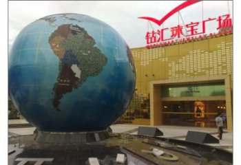 地球雕塑定制，露天雕塑，不锈钢地球雕塑展品