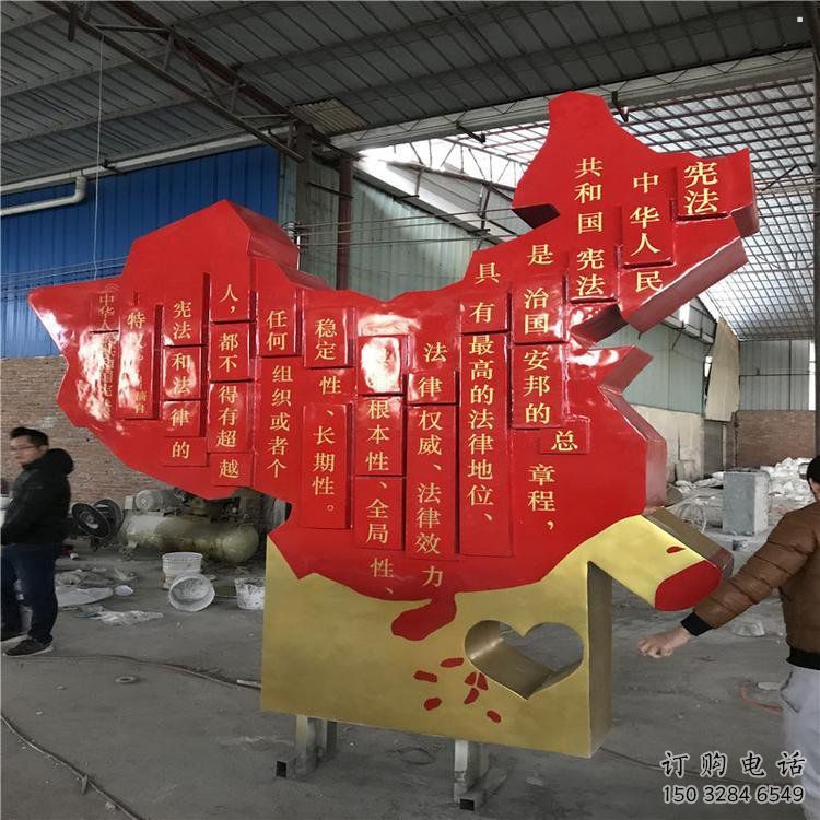 地图雕塑制作，陆地摆件，不锈钢地图雕塑制造厂家
