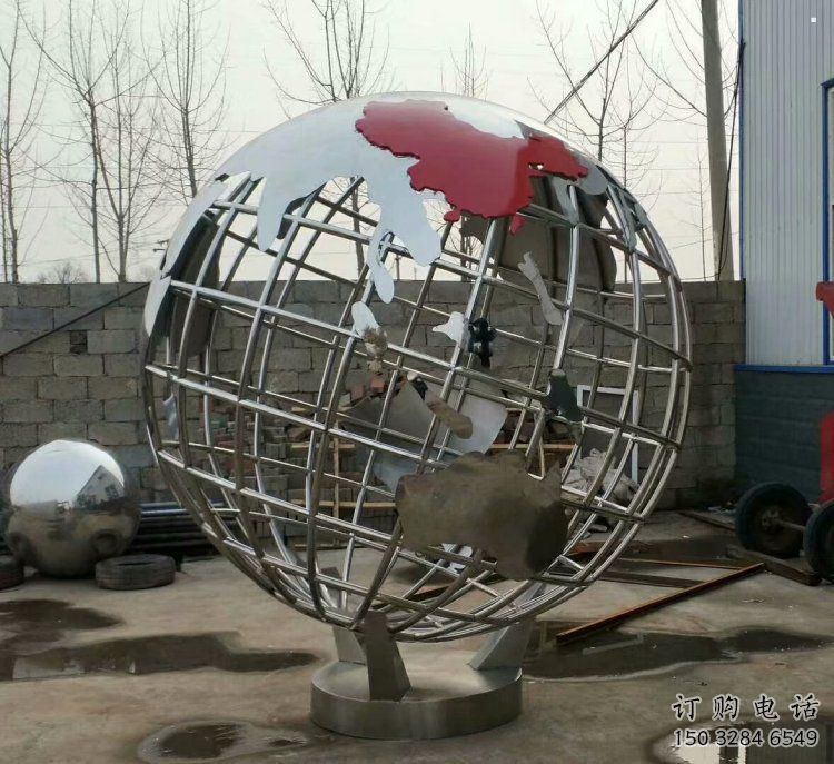 地球仪雕塑制造商,城市雕塑,镜面地球仪雕塑观赏型 地球仪雕塑制造商,城市雕塑,镜面地球仪雕塑观赏型