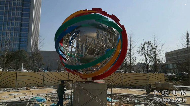 地球仪雕塑选用,多彩艺术,镂空现代地球仪雕塑展品 地球仪雕塑选用,多彩艺术,镂空现代地球仪雕塑展品