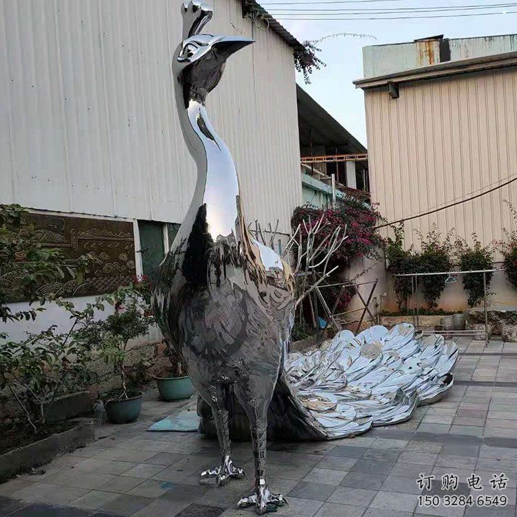 室外凤凰雕塑展品，公园小品，不锈钢凤凰雕塑生产厂家