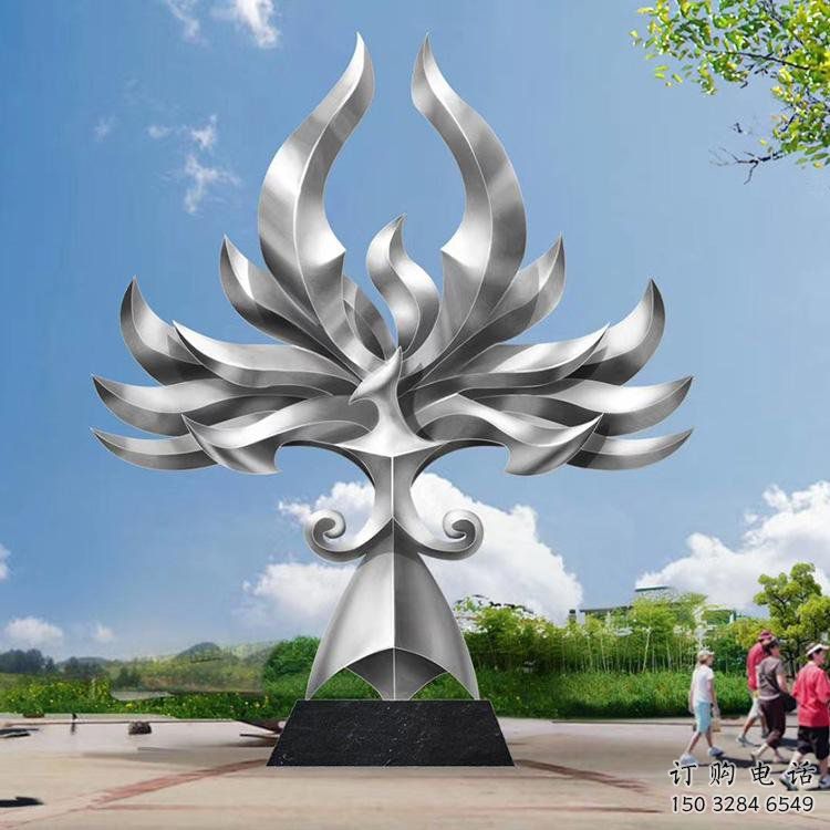 凤凰雕塑选定，园林装饰，大型抽象凤凰雕塑公司提供