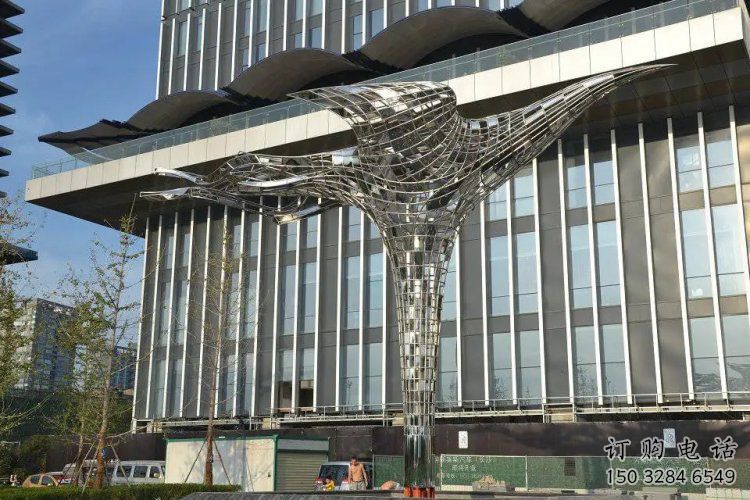 凤凰建筑雕塑承接，广场雕塑，抽象凤凰雕塑定制厂家