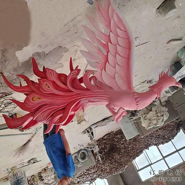 凤凰雕塑厂家，广场系列，玻璃钢凤凰雕塑供需