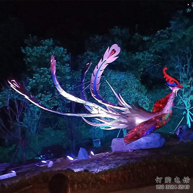 凤凰雕塑专供，广场雕塑，发光凤凰雕塑标准制作商