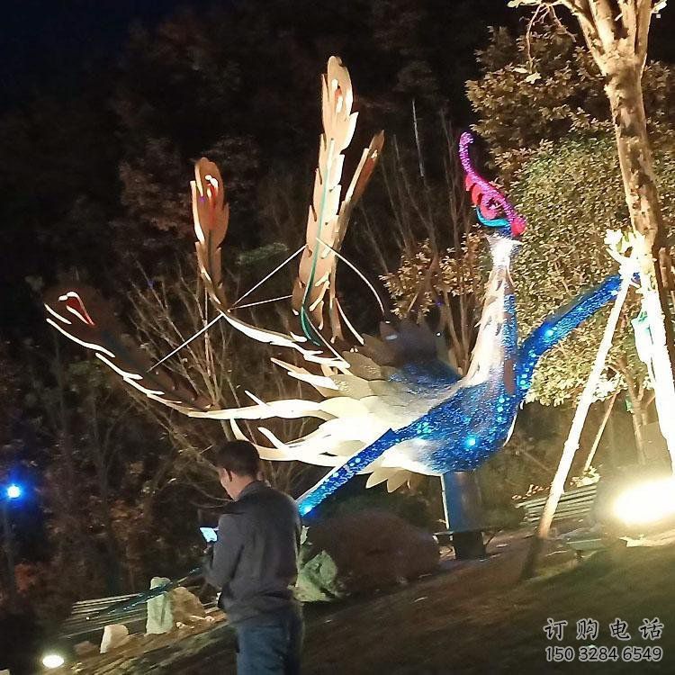 凤凰雕塑专供，景区雕塑，城市发光凤凰雕塑厂家提供