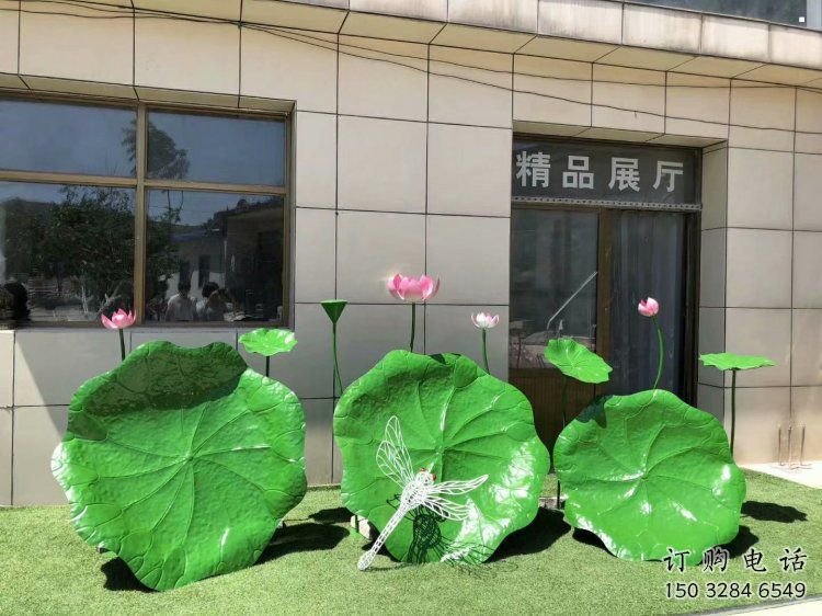 荷叶雕塑优选，城市装饰，仿真荷叶雕塑定做厂家