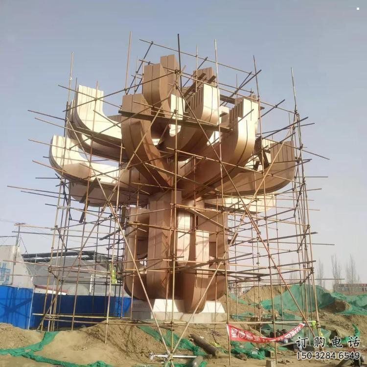 莲花雕塑制造商，抽象雕塑，园林抽象莲花雕塑订做