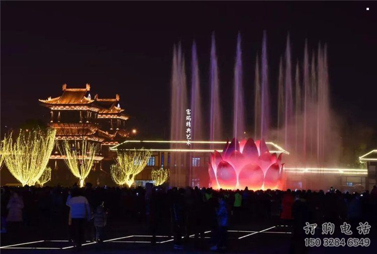 莲花雕塑订做，街景小品，莲花喷泉雕塑定制厂家