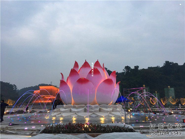 莲花雕塑定价，广场雕塑，莲花喷泉雕塑厂家优价