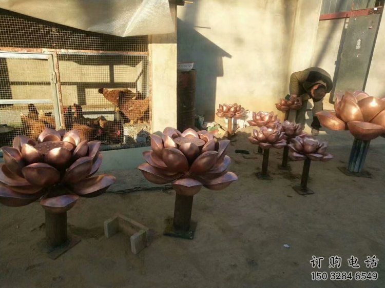 水莲花雕塑定价，室外雕塑，水莲花铜雕塑厂家精品