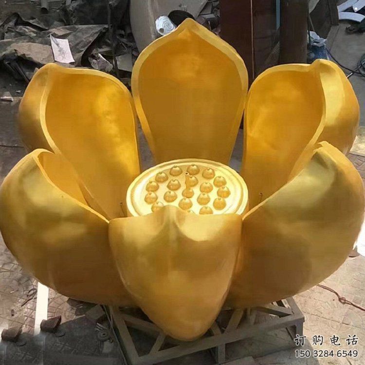 莲花雕塑预定，美陈雕塑，景观铜莲花雕塑选用