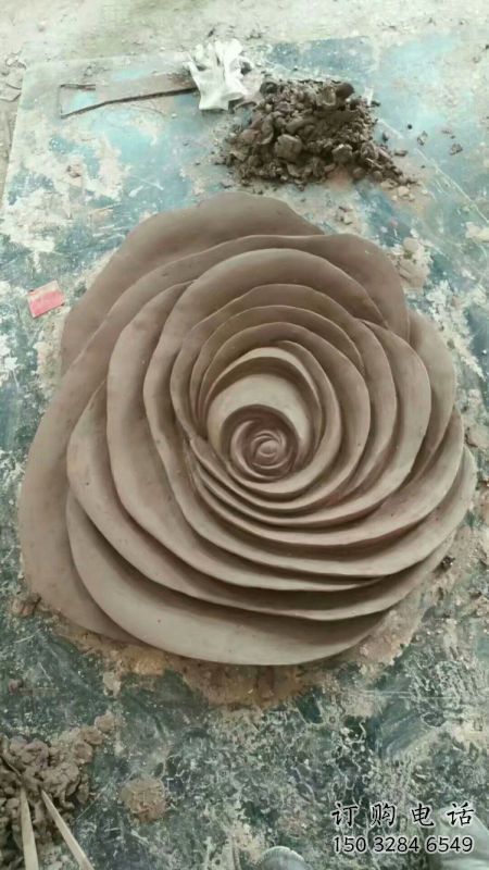 玫瑰花雕塑精选，彩钢制作，电镀玫瑰花雕塑工厂