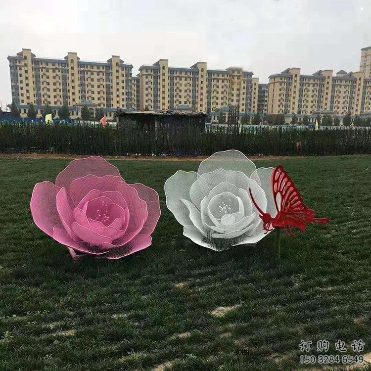 镂空玫瑰花雕塑精选，广场系列，镂空玫瑰花雕塑承接